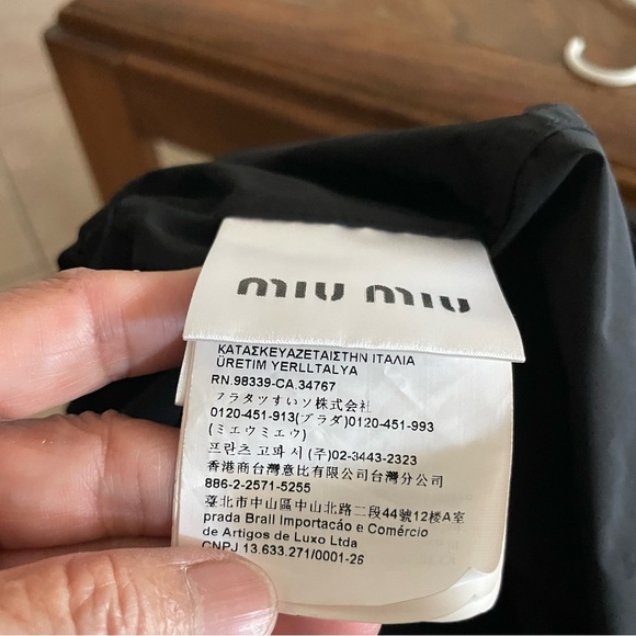 Miu miu Technical cropped Black Women's Jacket size 36 - Picture 6 of 14